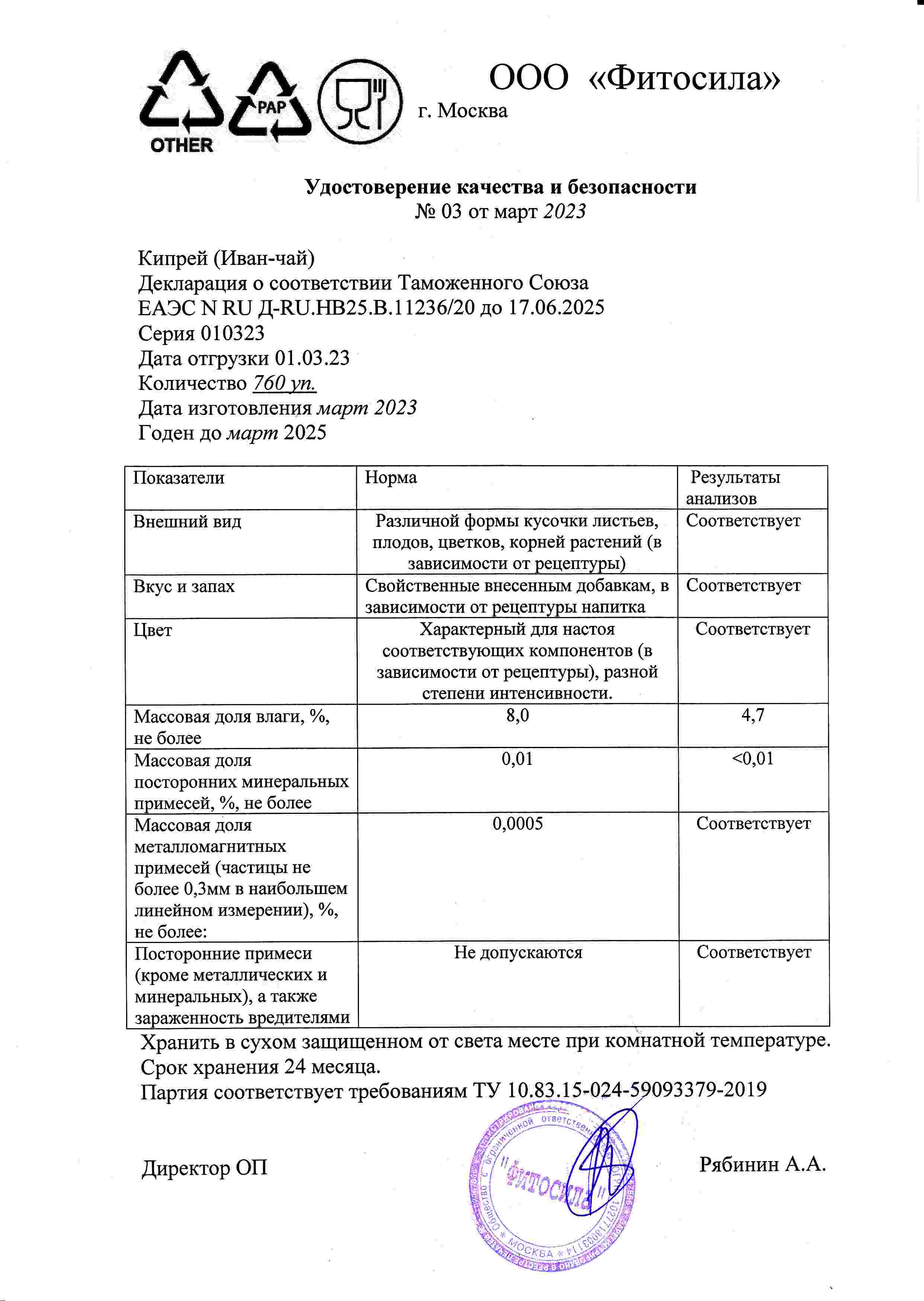 Паспорт №010323